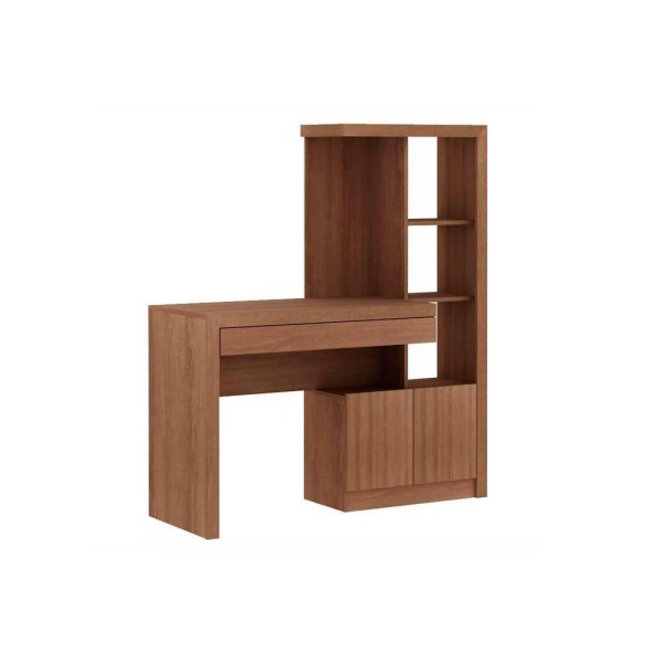 Escrivaninha p/ Escritório ME4143 c/ 2 Portas e 1 Gaveta Amêndoa - Tecno Mobili