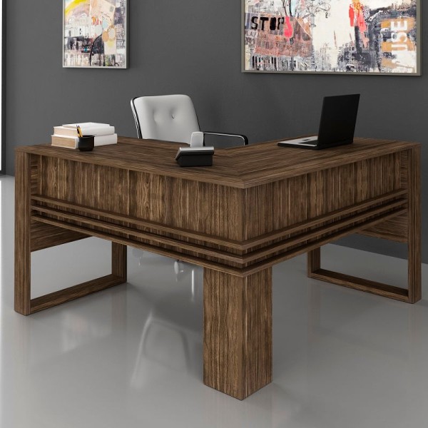 Encontraproduto.com.br - Mesa Escrivaninha Angular Para Escritorio ME4145 Tecno Mobili