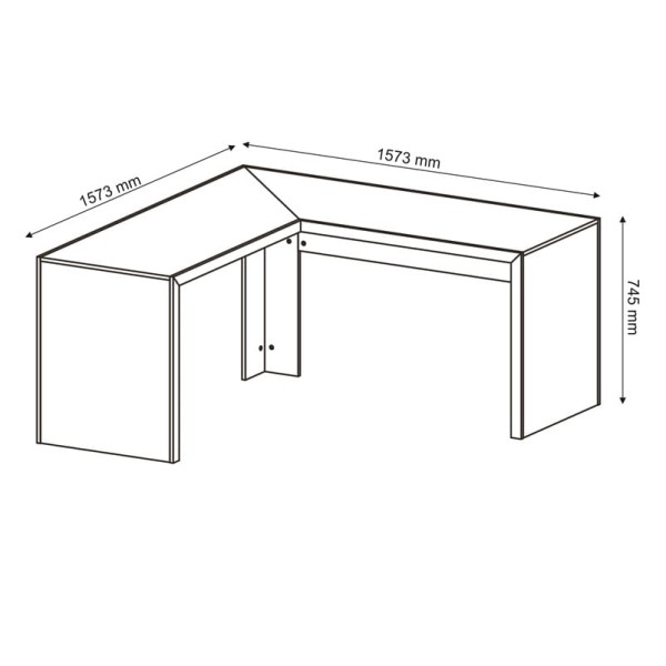 Encontraproduto.com.br - Mesa para Escritório Angular ME4116 TCM Rústico