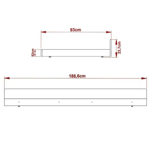Cama Auxiliar 100% MDP - Nogal