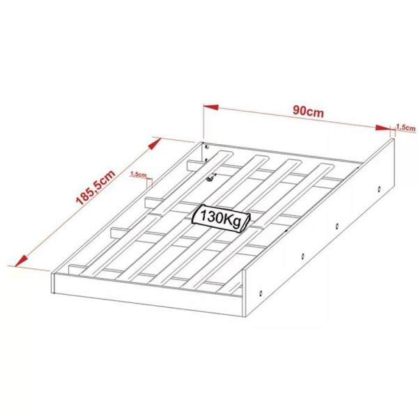 Encontraproduto.com.br - Cama Auxiliar 100% MDP - Nogal