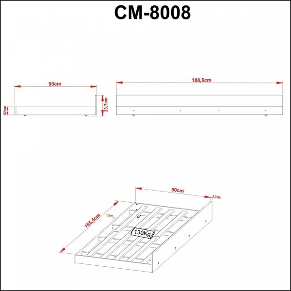 Encontraproduto.com.br - Cama Auxiliar 100% MDP - Nogal