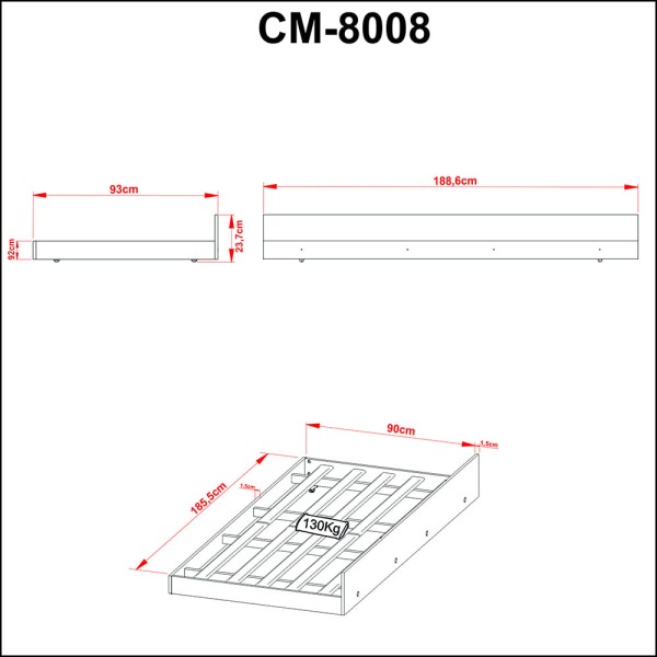 Encontraproduto.com.br - Cama Auxiliar 100% MDP - Nogal