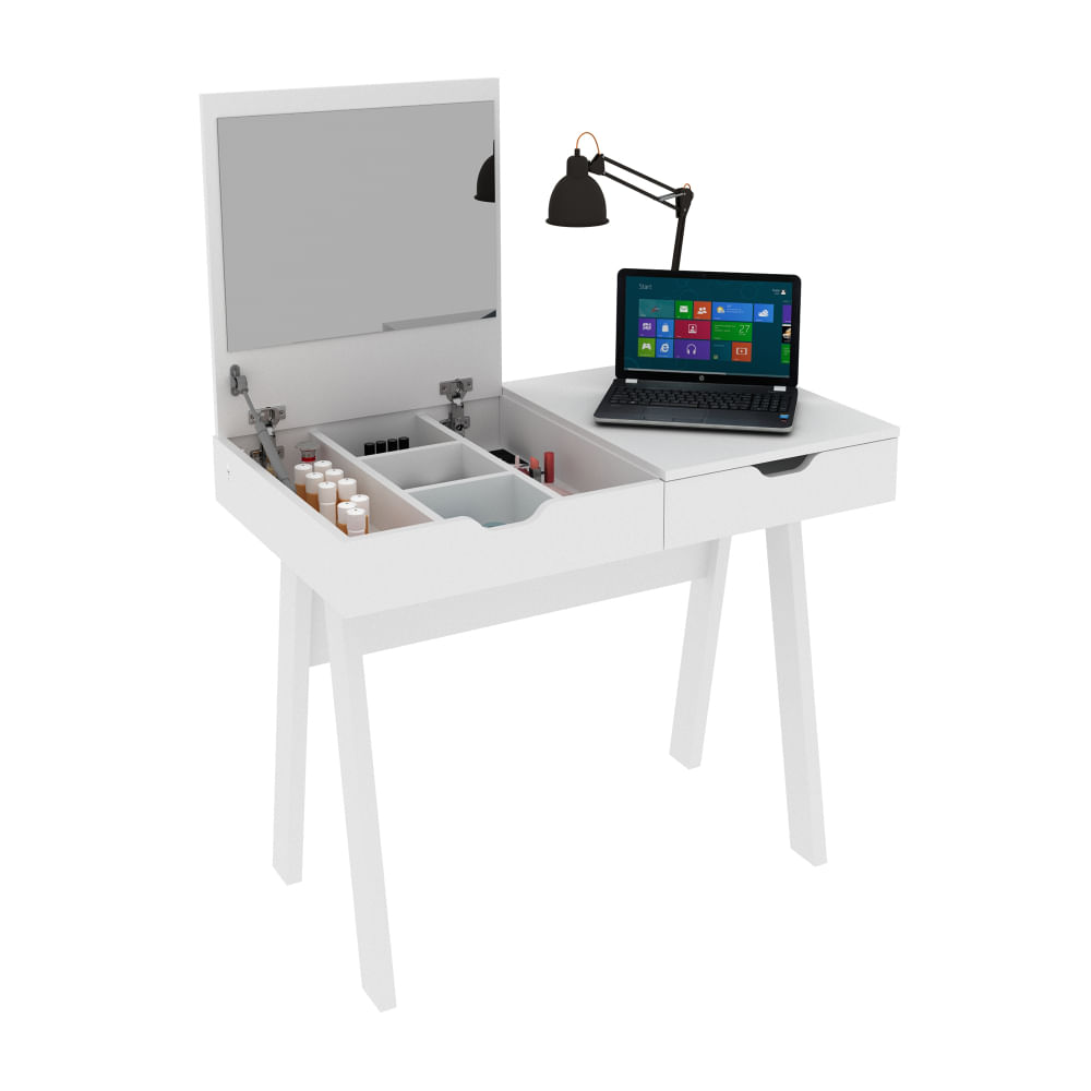 Encontraproduto.com.br - Escrivaninha e Penteadeira com Espelho PE2019 Tecnomobili