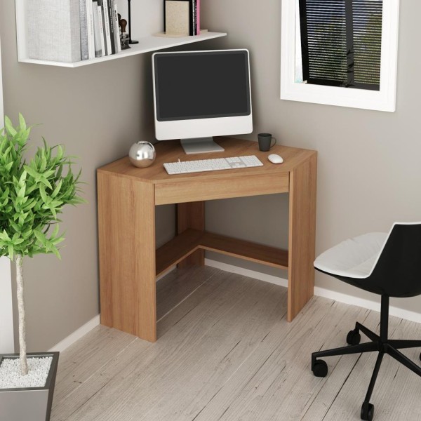 Encontraproduto.com.br - Mesa para Escritório de Canto ME4169 Amêndoa Tecnomobili