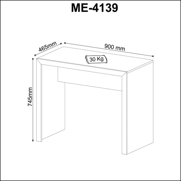 Encontraproduto.com.br - Mesa para Escritório ME4139 Amêndoa Tecnomobili