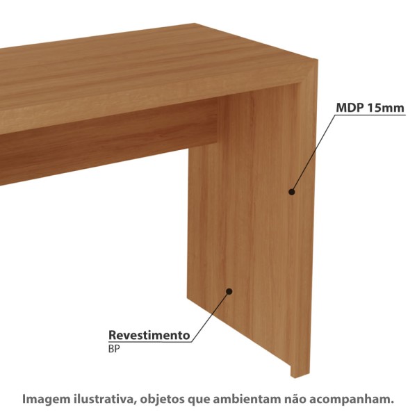 Encontraproduto.com.br - Mesa para Escritório ME4139 Amêndoa Tecnomobili