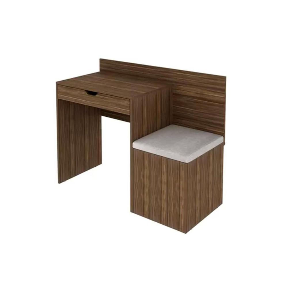 Mesa Escrivaninha Juvenil ME4168 c/ 1 Gaveta Nogal - Tecno Mobili