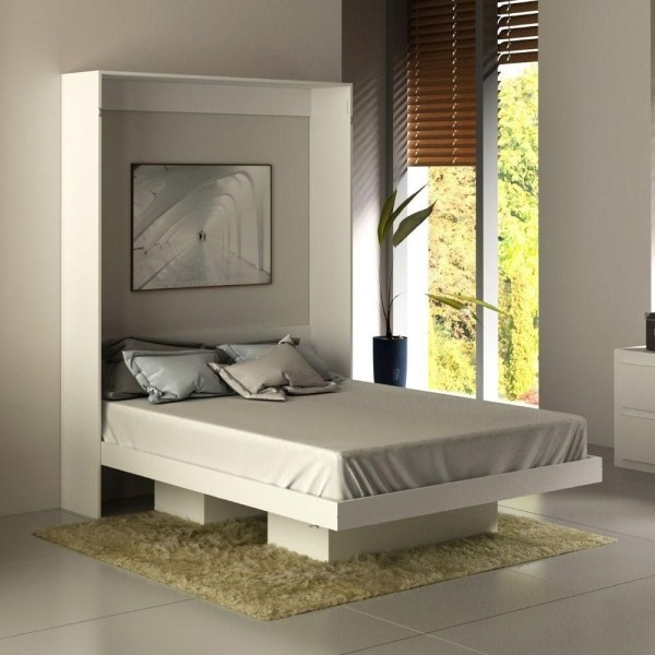 Cama De Casal Articulada Dobrável Flex Com 2 Nichos Cm8016 Tecnomobili Branco Branco