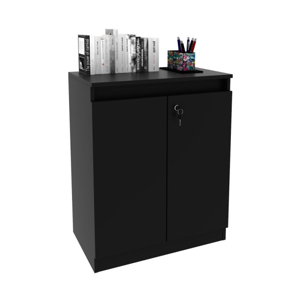 Encontraproduto.com.br - Balcão para Escritório com Chave ME4149 Preto Tecnomobili