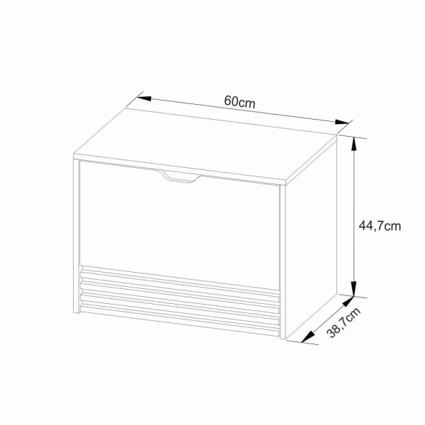 Encontraproduto.com.br - Balcão Gabinete Suspenso com Gaveta BN3613 TCM Amêndoa