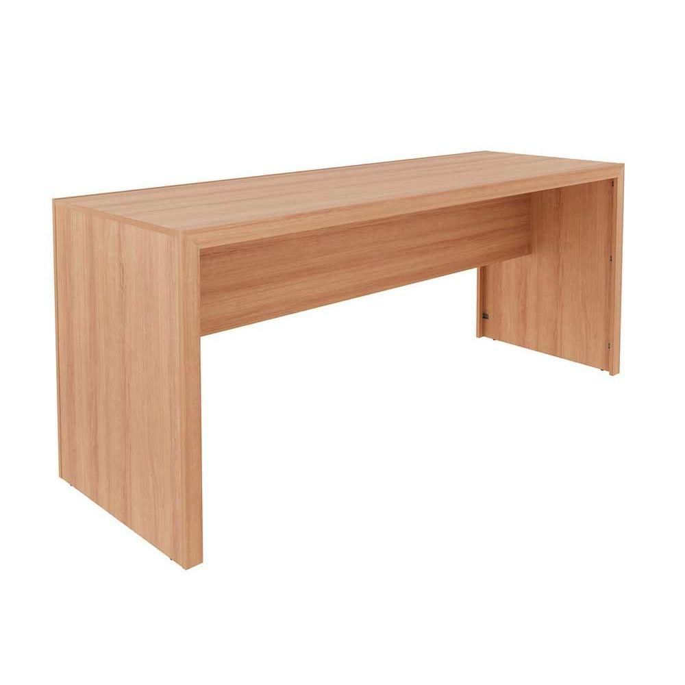 Encontraproduto.com.br - Mesa Para Escritório Escrivaninha Madeira Linha Office 180cm amêndoa Amêndoa
