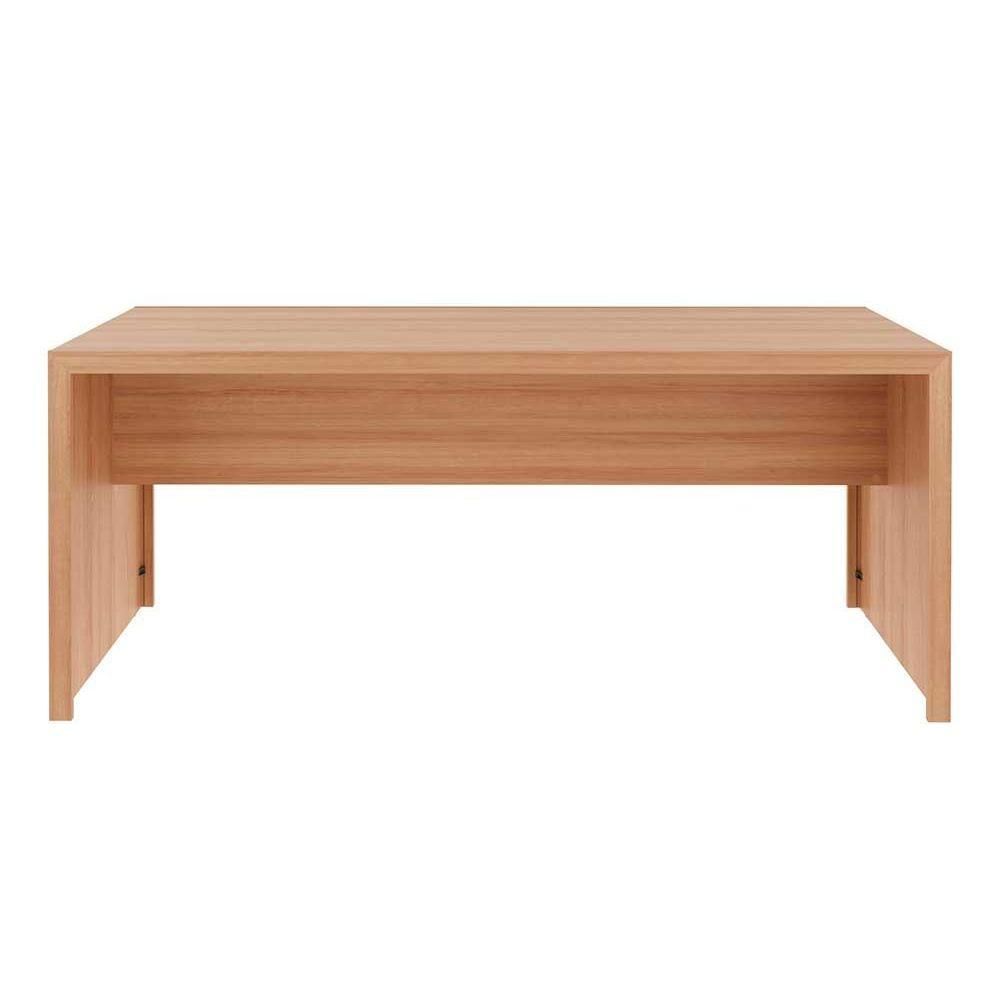 Encontraproduto.com.br - Mesa Para Escritório Escrivaninha Madeira Linha Office 180cm amêndoa Amêndoa