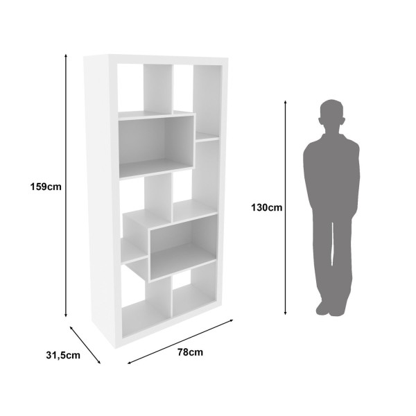 Encontraproduto.com.br - Estante Decorativa Para Quarto Infantil Alice Espresso Móveis Branco
