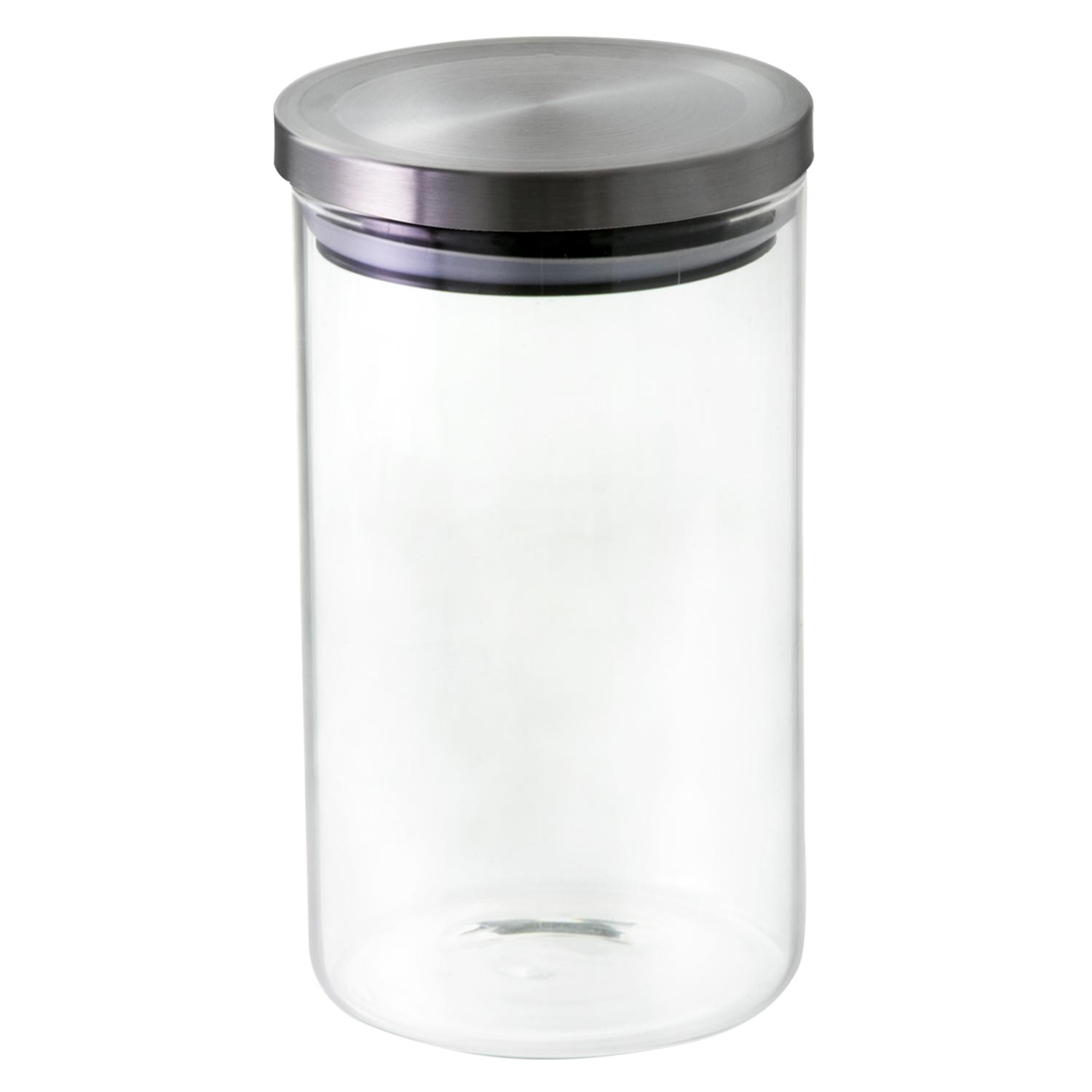 Encontraproduto.com.br - Pote Hermético Mimo Style 1L Com Tampa Inox Transparente 6670