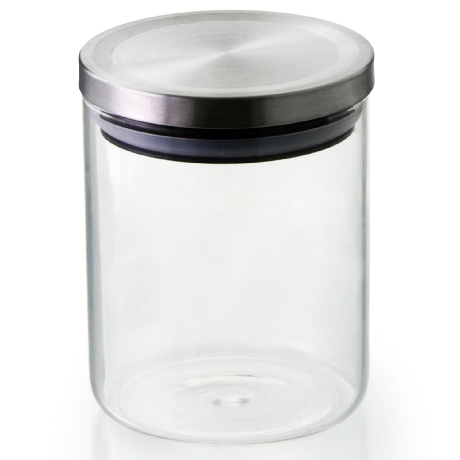 Encontraproduto.com.br - Pote Hermético Transparente Borossilicato Com Tampa Inox Mimo Style 750ml