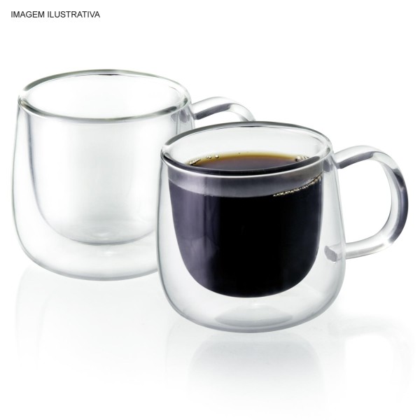 Encontraproduto.com.br - Jogo de Xícaras para Café Mimo 80ml 2 Unidades
