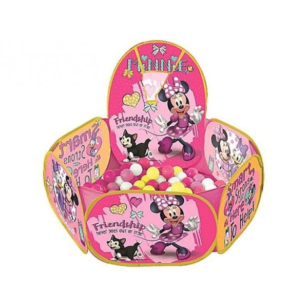 Encontraproduto.com.br - Piscina De Bolinhas Minnnie Com Cesta De Basquete ZIPPY TOYS