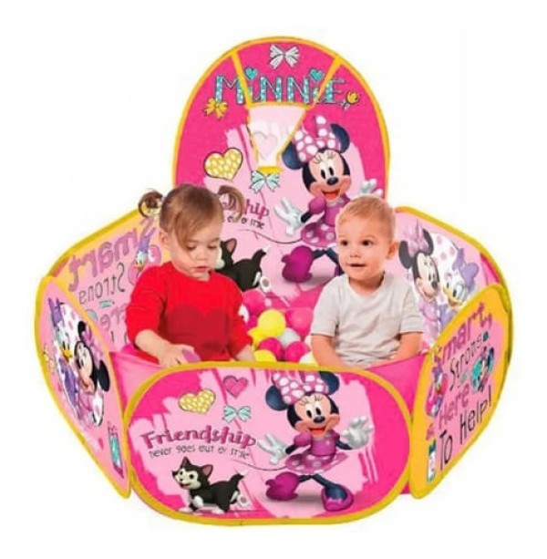 Encontraproduto.com.br - Piscina De Bolinhas Minnnie Com Cesta De Basquete ZIPPY TOYS