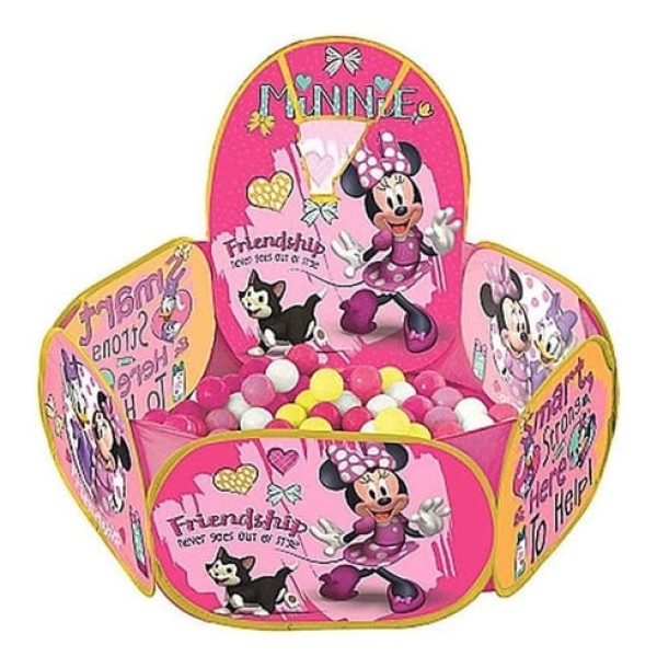 Encontraproduto.com.br - Piscina De Bolinhas Minnnie Com Cesta De Basquete ZIPPY TOYS