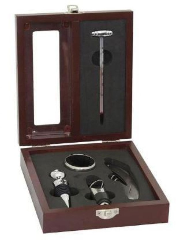 Jogo de Bomba a Vácuo em Inox Prata com 2 Tampas e Estojo 18 cm - Mimo Style - AC19247