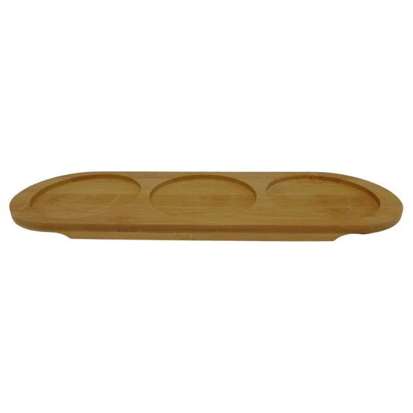 Encontraproduto.com.br - Jogo de 3 Potes Borossilicato com Colher Tampa e Suporte em Bambu