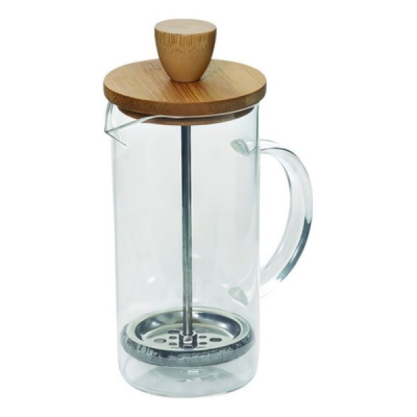 Encontraproduto.com.br - Cafeteira Prensa Francesa com Tampa de Bambu 370 ml - Mimo Style - AF20342