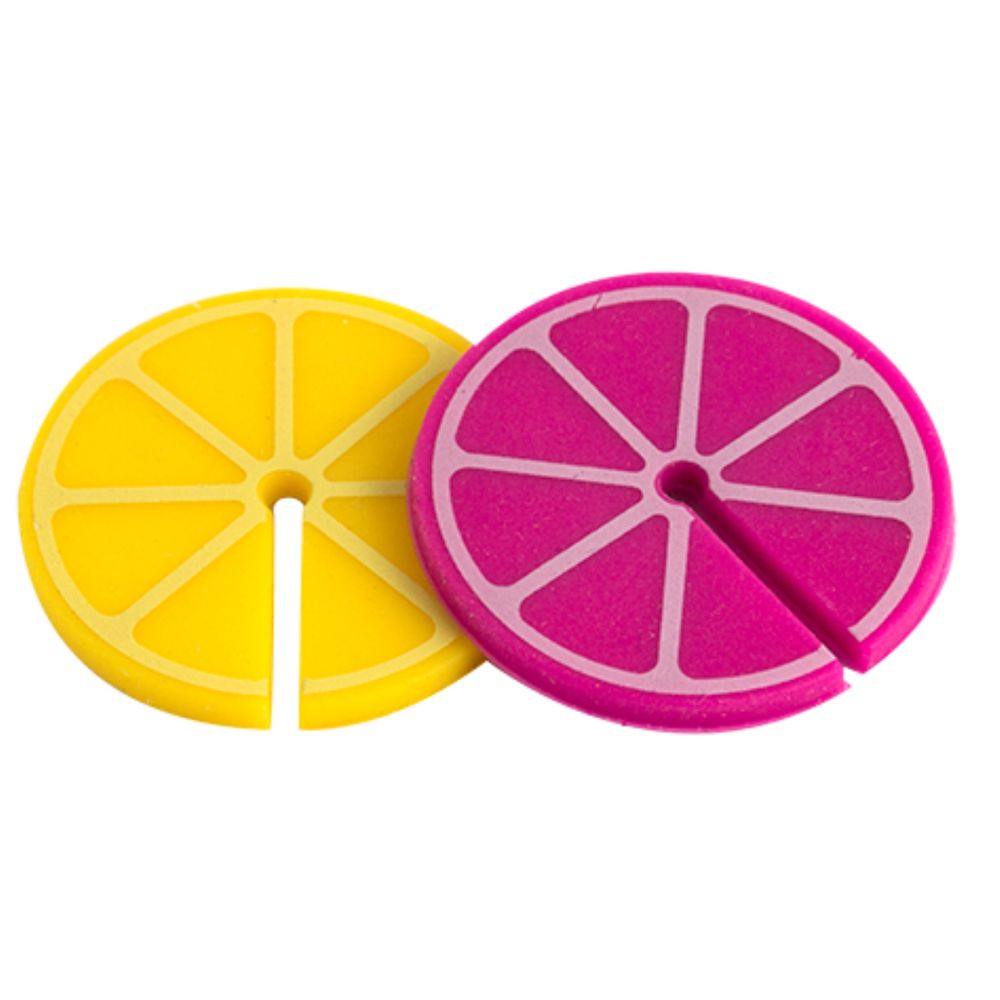 Encontraproduto.com.br - Jogo de Marcadores para Copos Fruit com 6 Peças 3.7 cm - Mimo Style - SN20393