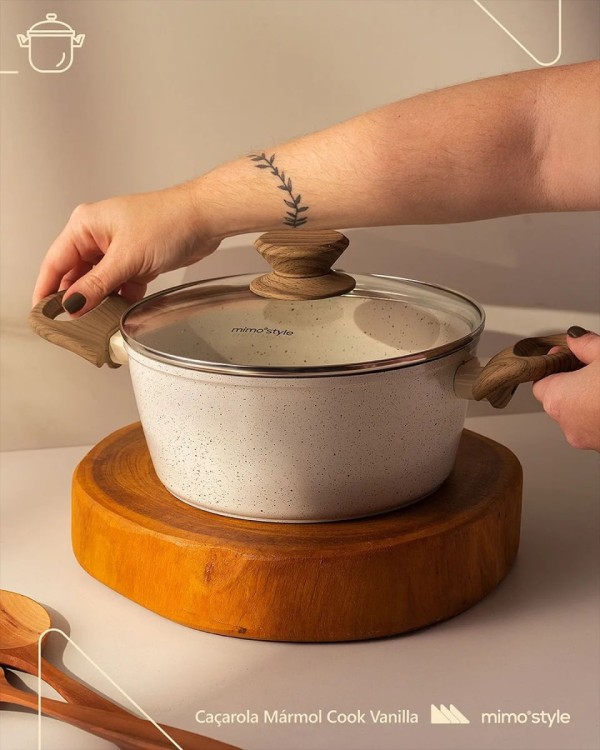 Encontraproduto.com.br - Caçarola Mármol Cook com Fundo de Indução 20cm