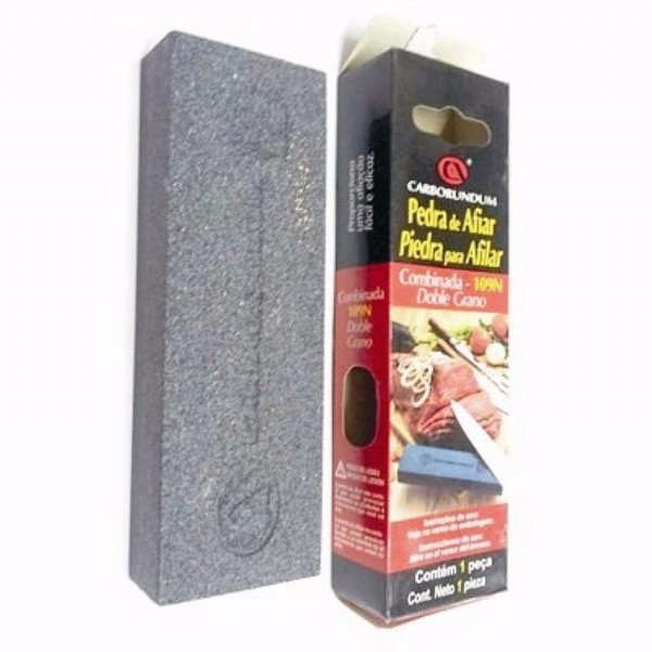 Encontraproduto.com.br - Pedra Para Afiar Amolar Facas Carborundum Com Dupla Face 109