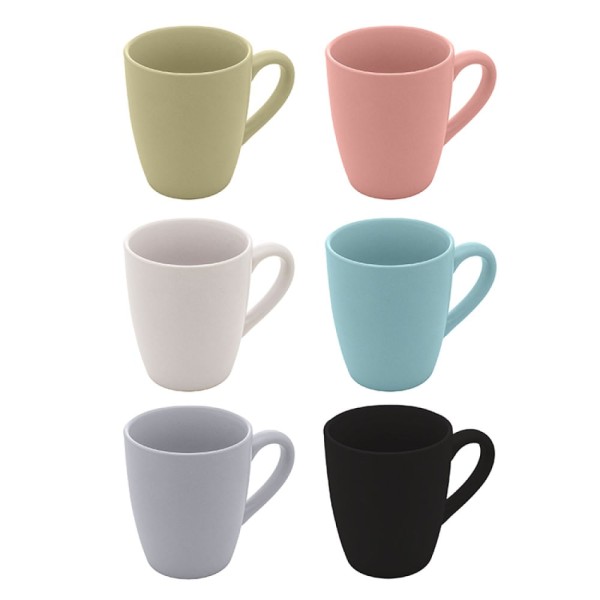 Encontraproduto.com.br - Caneca Xícara Ceramica Colorida Café 310ml Lisa Decorativa