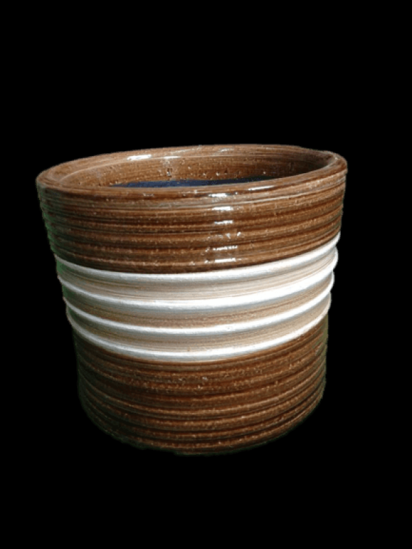 Encontraproduto.com.br - Cachepô Riscado Vasos Tupã Caramelo