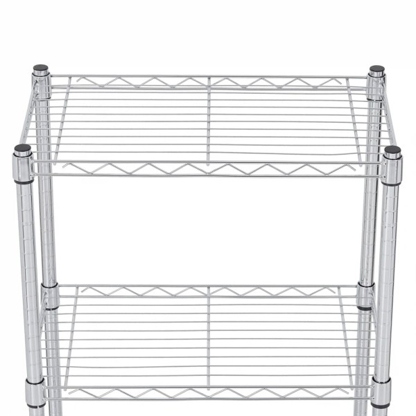 Encontraproduto.com.br - Estante com 3 Andares em Aço Carbono Cromado 90X60X35CM - Hasiera