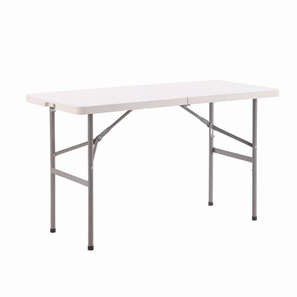 Encontraproduto.com.br - Mesa Retangular Dobrável Branca 122x60x74CM - Hasiera