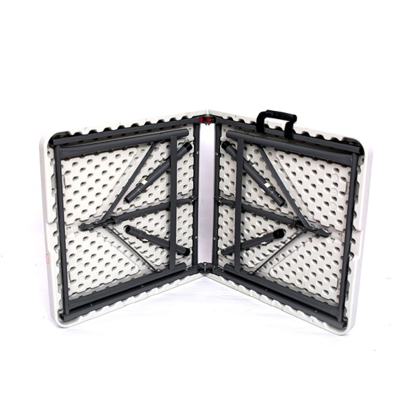 Encontraproduto.com.br - Mesa Retangular Dobrável Branca 122x60x74CM - Hasiera
