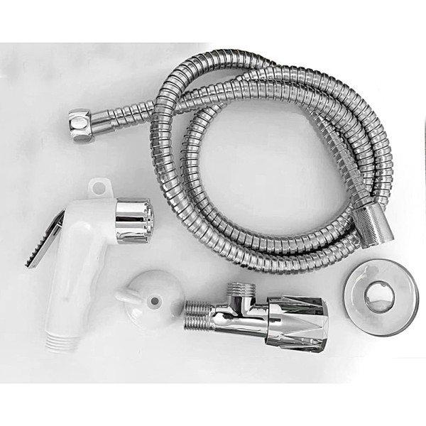 Encontraproduto.com.br - Ducha Higiênica Hasiera com Registro Cromado e Gatilho Branco