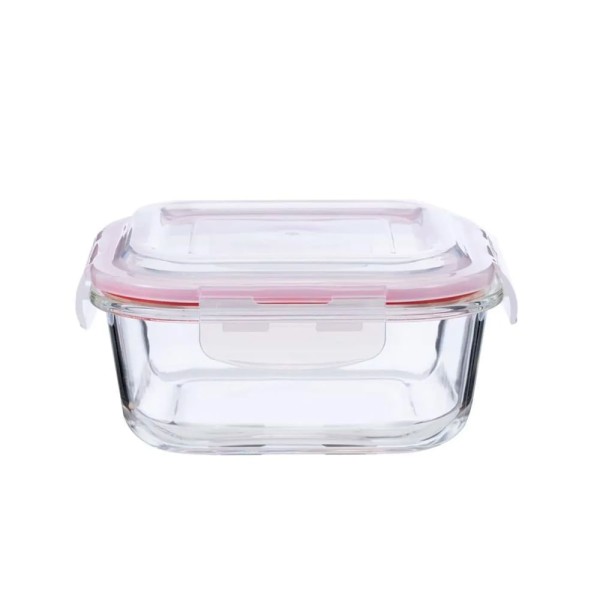 Pote Hermético de Vidro Quadrado 520ml com Tampa Hasiera