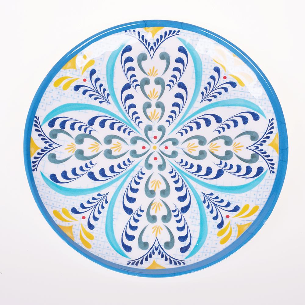 Prato de Melamina Sobremesa 22cm Cazza Mandala Flower