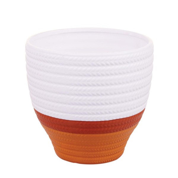 Vaso de Cerâmica Redondo 15cm Cazza Cordel