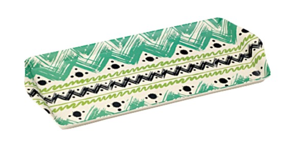 Encontraproduto.com.br - Bandeja Fibra de Bambu Retangular Cazza Bali
