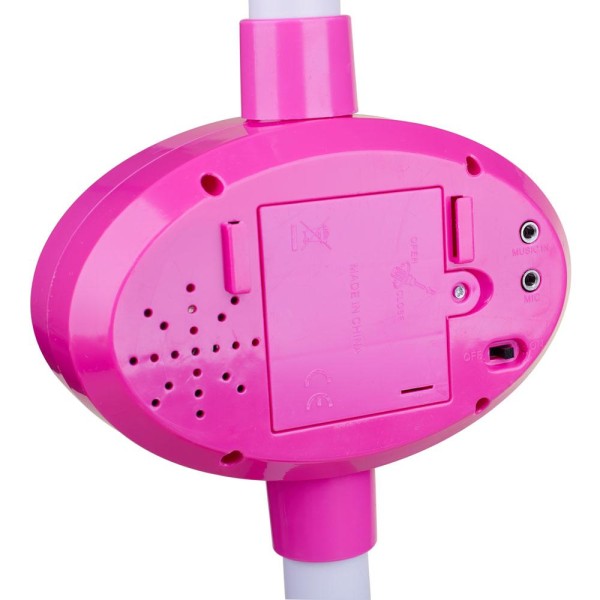 Encontraproduto.com.br - Microfone com Pedestal Musical Star Play&Fun Rosa