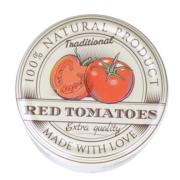 Encontraproduto.com.br - Pote Porta Mantimentos de Vidro 425ml Tomate