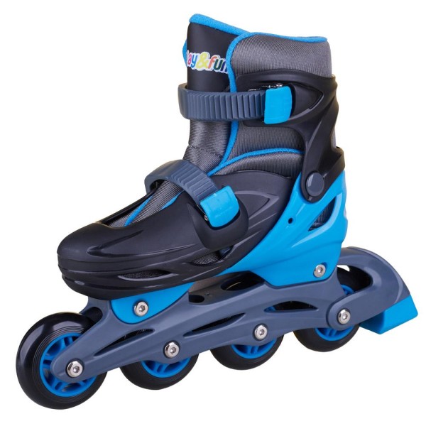 Encontraproduto.com.br - Patins Inline 32-35 Adventure Blue com Mochila Play&Fun