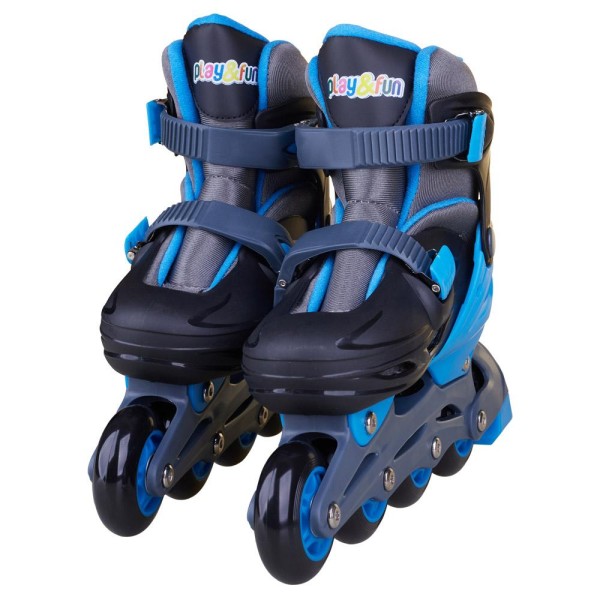 Encontraproduto.com.br - Patins Inline 32-35 Adventure Blue com Mochila Play&Fun