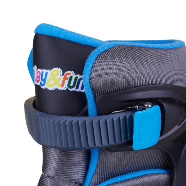 Encontraproduto.com.br - Patins Inline 32-35 Adventure Blue com Mochila Play&Fun