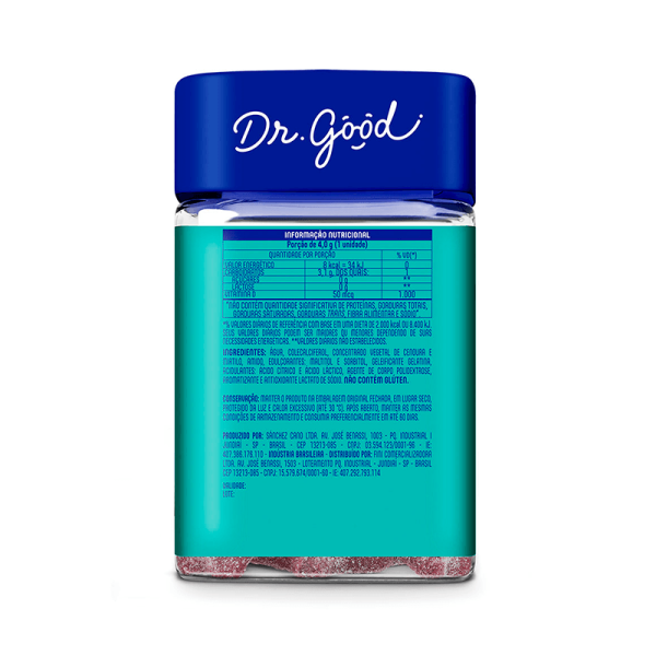 Encontraproduto.com.br - Vitamina D Dr. Good Kids Blueberry 30 Gomas