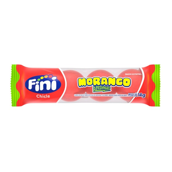Encontraproduto.com.br - Chiclete Morango Cítrico 14g c/18 - Fini