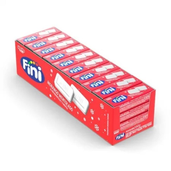Encontraproduto.com.br - Pastilha Morango Mentolado c/40 - Fini