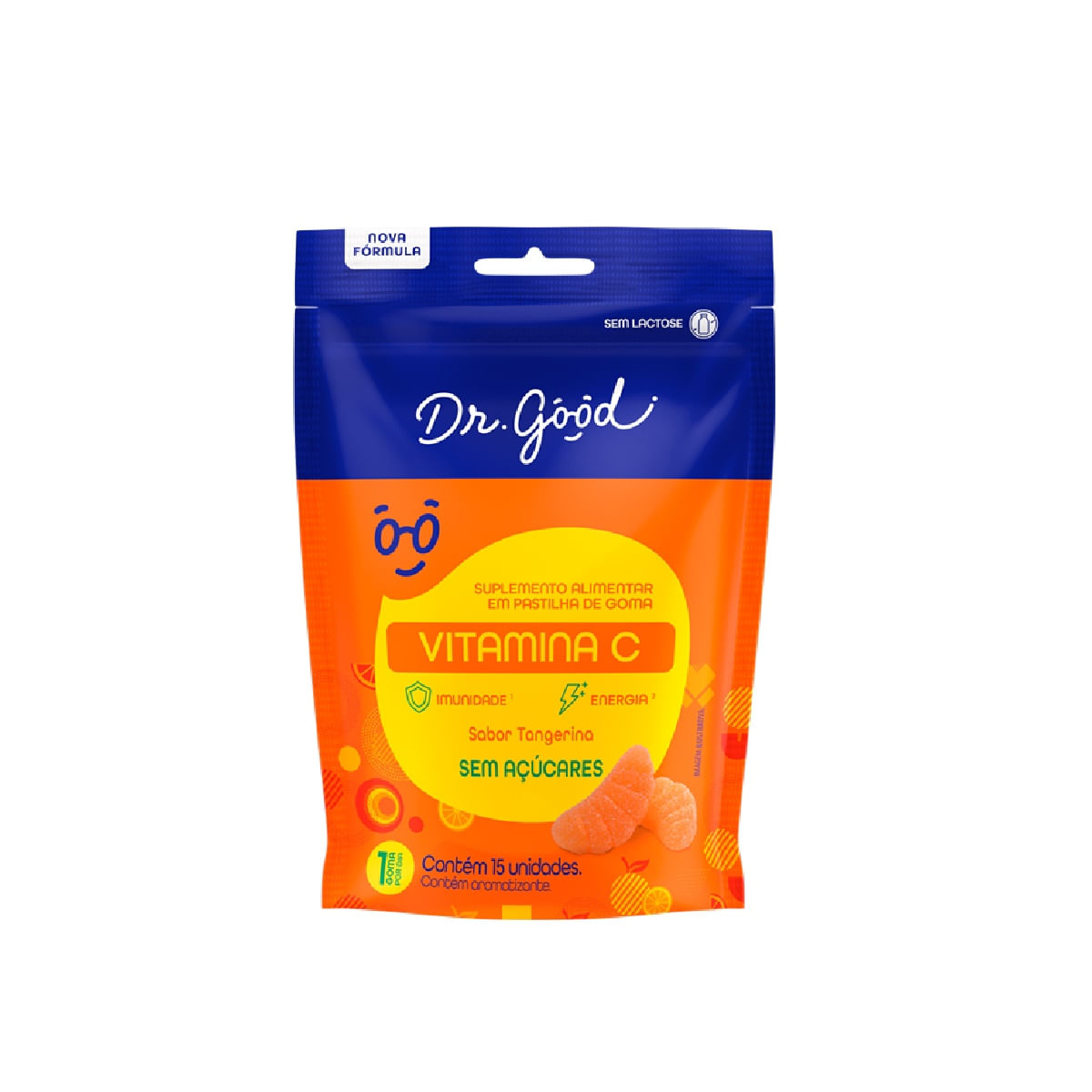 Encontraproduto.com.br - Vitamina C Dr Good Tangerina 15 Gomas