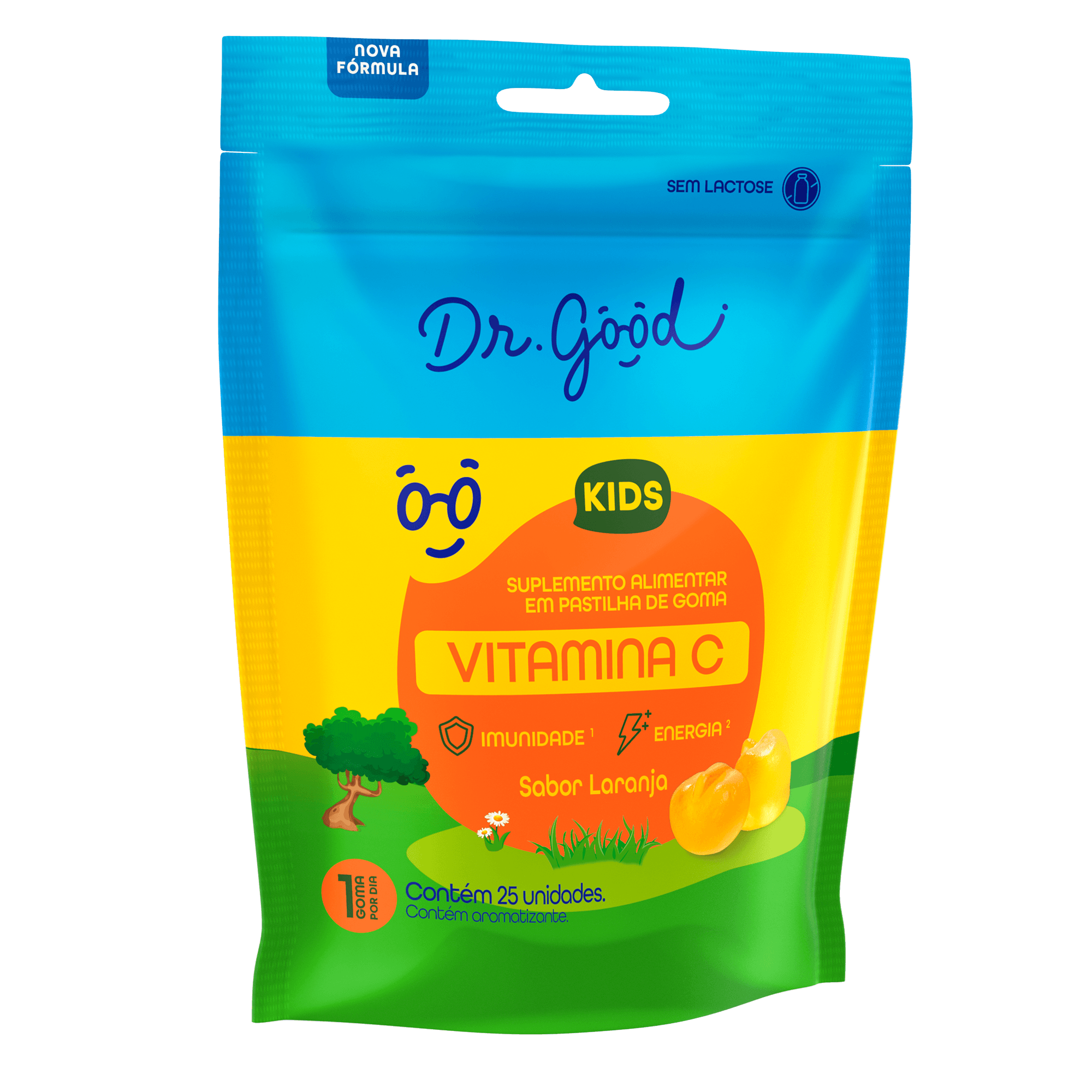 Encontraproduto.com.br - Vitamina C Kids Dr Good Suplemento Pastilha Laranja 25 Gomas